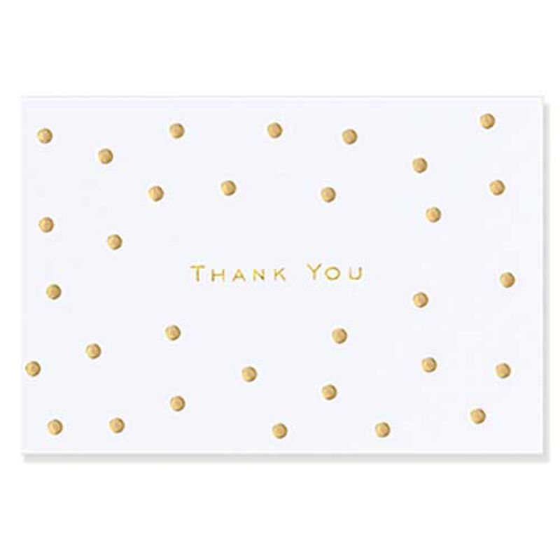 Thank You Gold Dots Note Cards 14 Pack image number 0