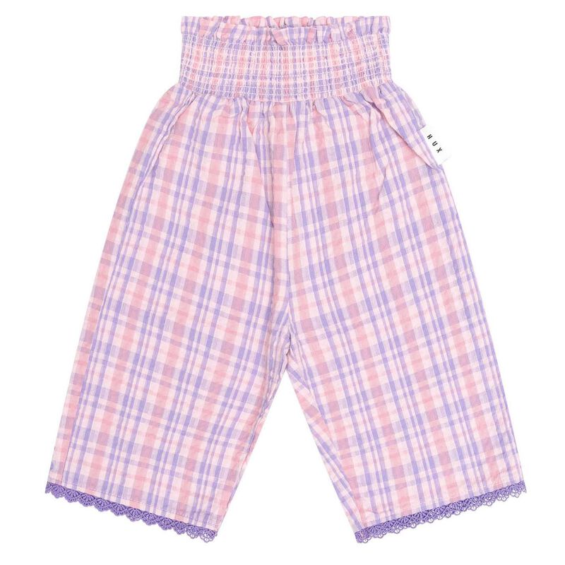 Huxbaby Tropical Check Paperbag Pant 1-2Y image number 0