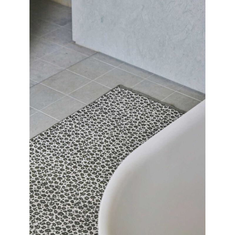 Citt&agrave; Forget Me Not Cotton Bath Mat Ivy/Oat 50x85cm image number 0