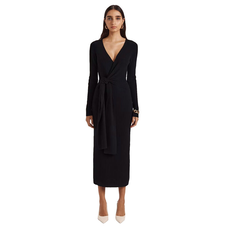 SABA Elle Wrap Knit Dress image number 4