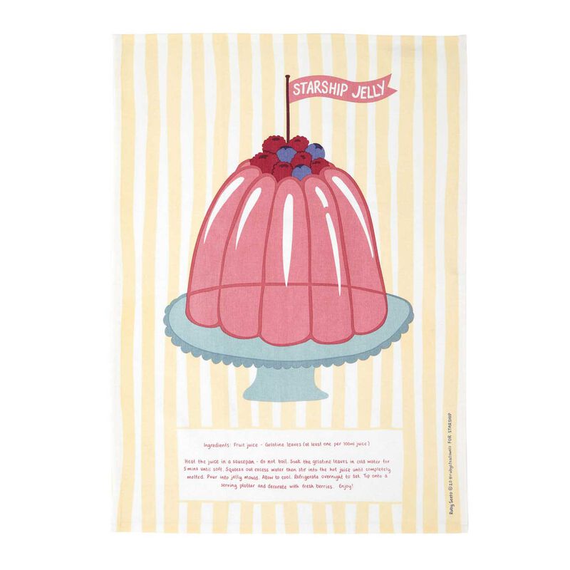 Wallace Cotton Starship Jelly Tea Towel image number 0