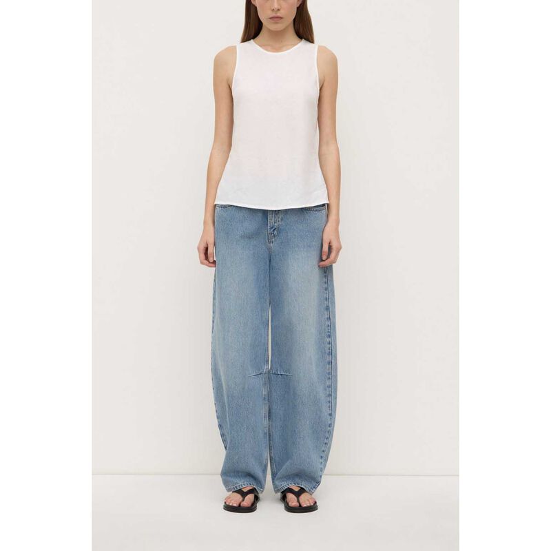 Assembly Label Liliana Linen Tank White image number 3