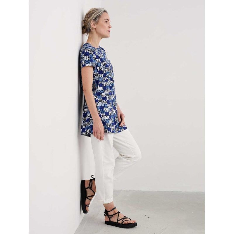 Seasalt Cornwall Bowithick Tunic Weaving Waves Yacht image number 3