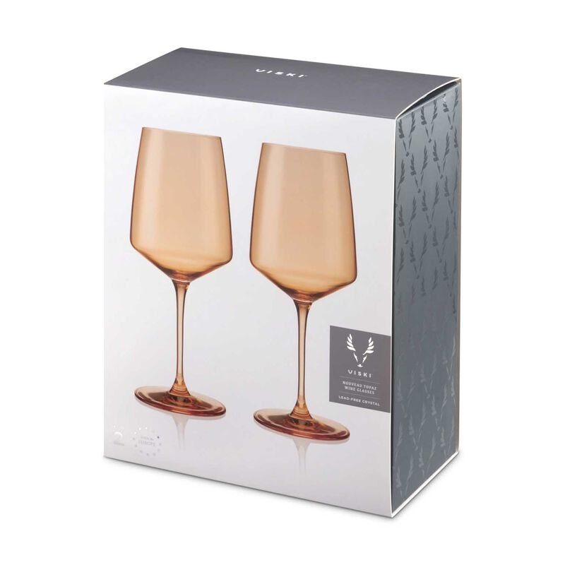 Viski Reserve Nouveau Wine Glasses in Topaz, Set of 2 image number 3