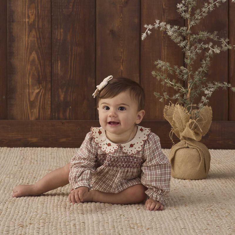 Quincy Mae Callie Romper Christmas Plaid image number 2