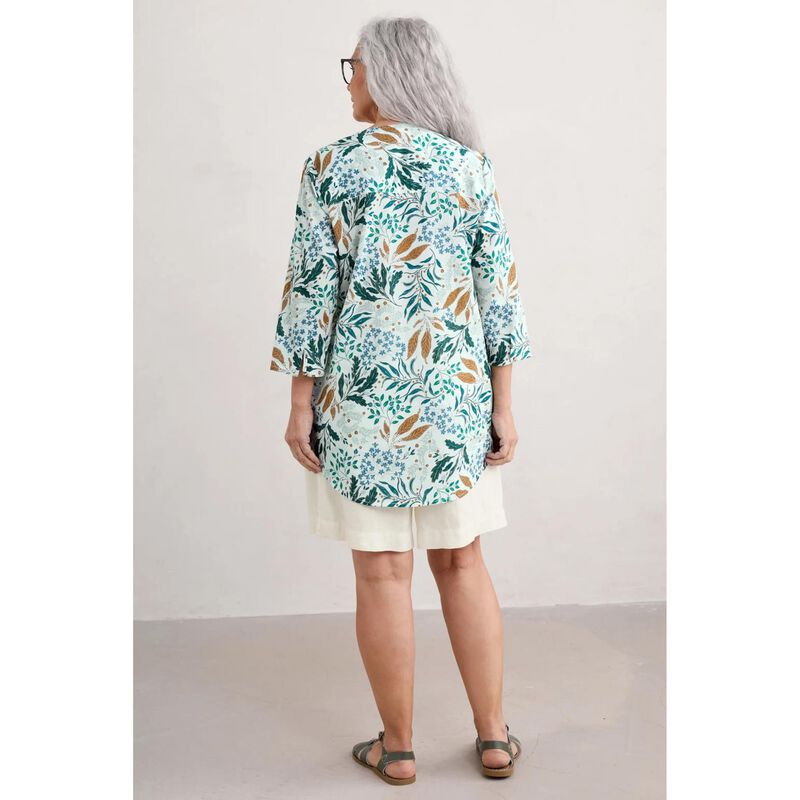 Seasalt Cornwall Op Art Tunic Riverbed Floral Chalk image number 1