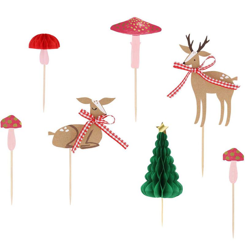 Meri Meri Winter Woodland Cake Toppers x 8 image number 0