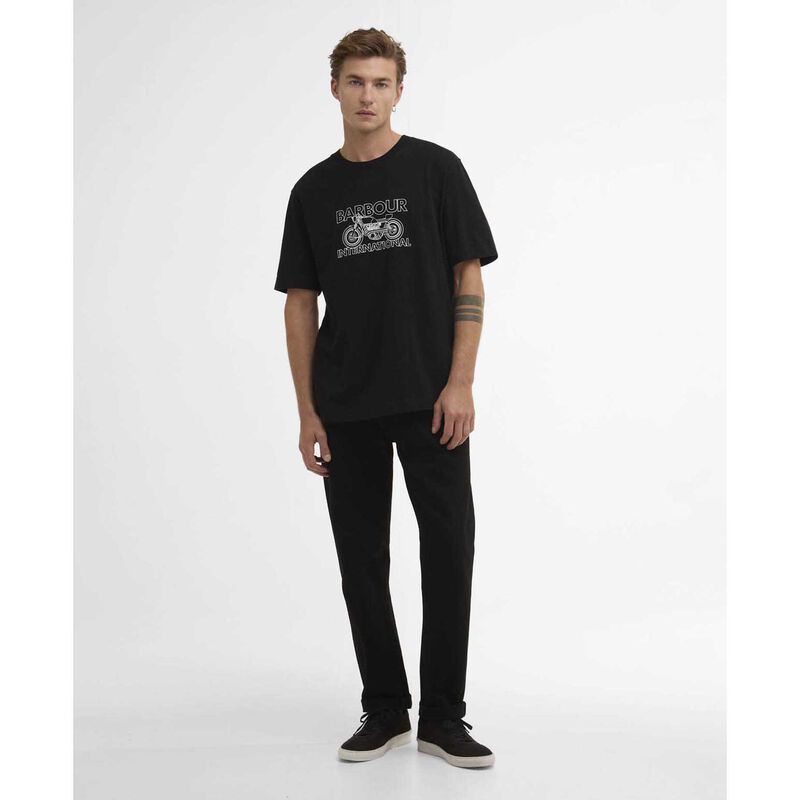 Barbour International Cowl Motorbike Graphic T-Shirt image number 3