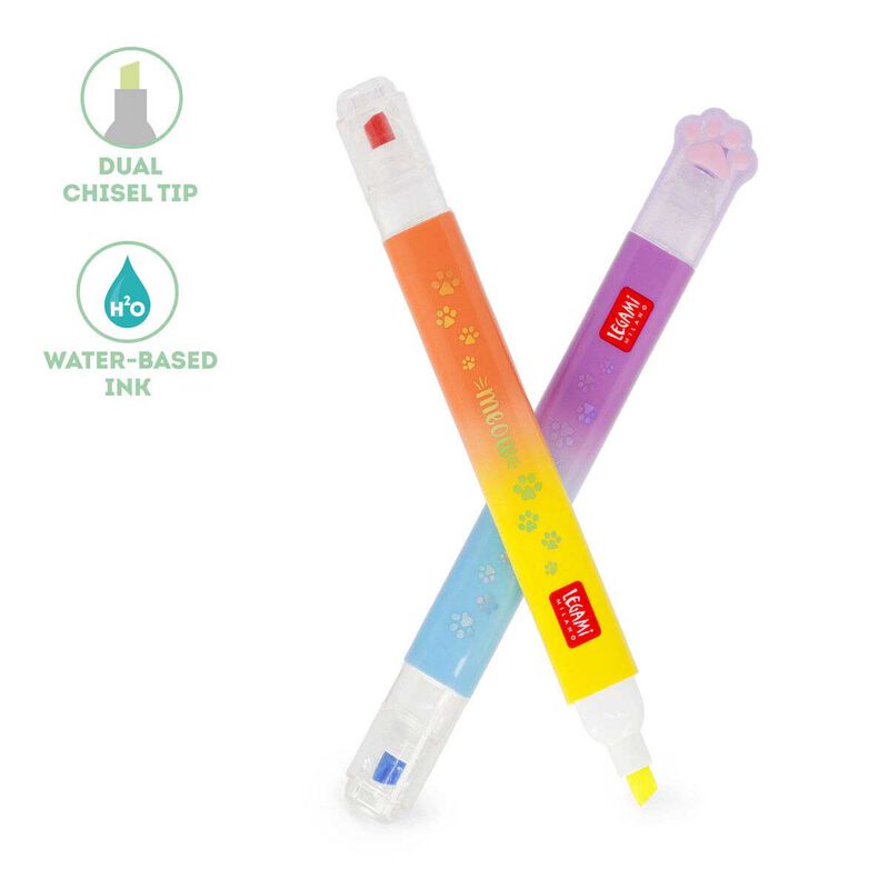 Legami Kitty Dual-Tip Highlighters - Set of 6 image number 2