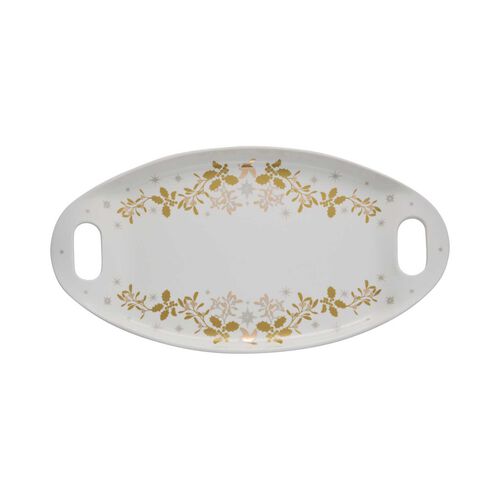 Maxwell & Williams White Christmas Handled Oval Platter Gift Boxed