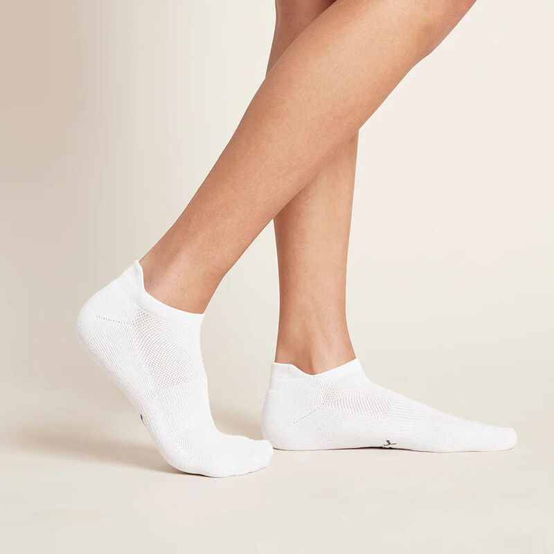 Boody Womens Sport Ankle Socks White image number 2