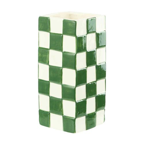 Emporium Lulu Collection Check Vase