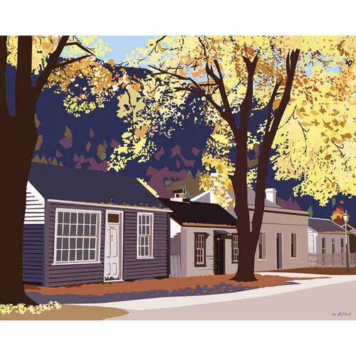 Ira Mitchell Arrowtown Street Matted Mini Print 35 x 27.5cm