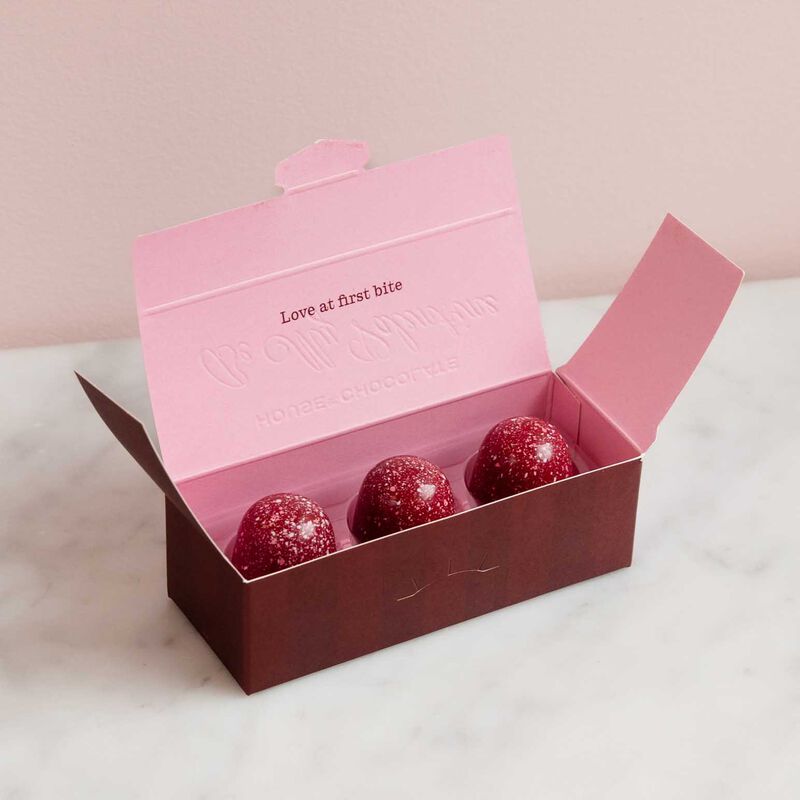 House of Chocolate 'Be My Valentine' Raspberry Creme Milk Chocolate Bonbons image number 1