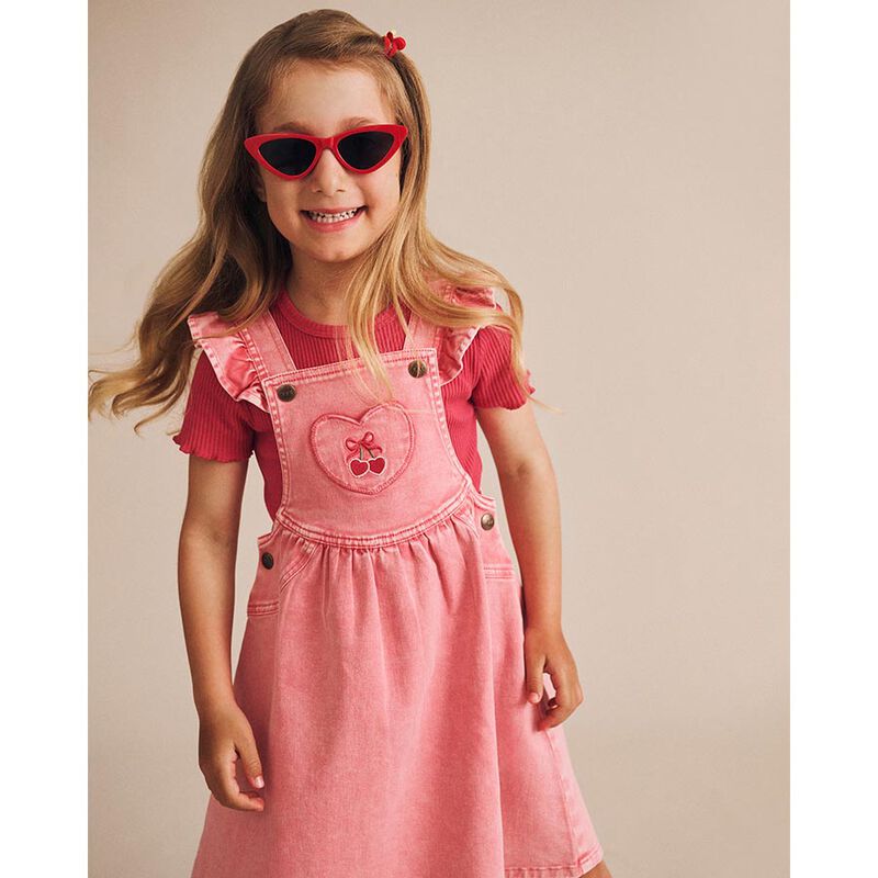 Huxbaby Cherry Heart Vintage Pinafore Dress 3-5Y image number 3