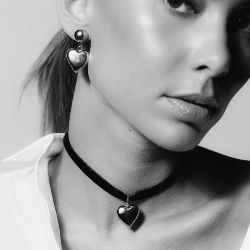 Silk & Steel Cupid Drop Earrings image number 2