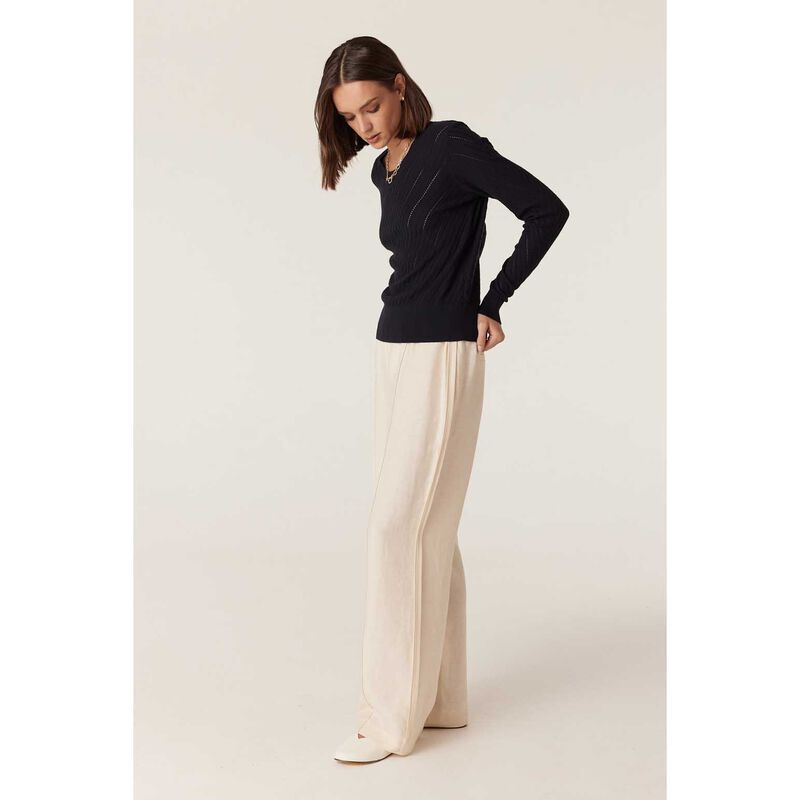 Cable Cotton Cashmere Crew Jumper image number 3