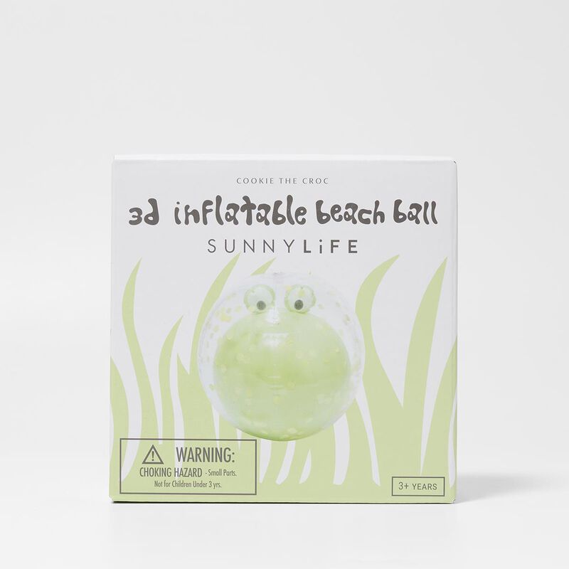 SUNNYLiFE 3D Inflatable Beach Ball Cookie the Croc Light image number 1