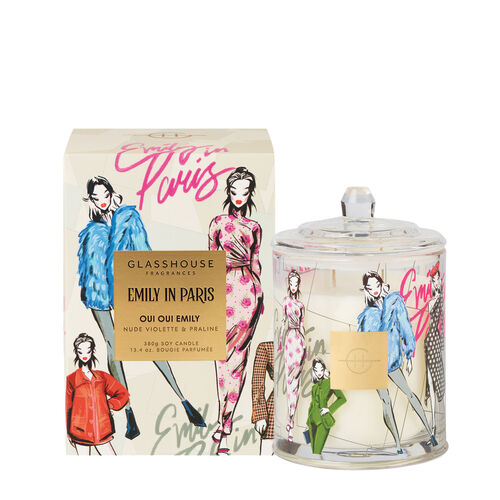 Glasshouse Fragrances x Emily in Paris - Oui Oui Emily Soy Candle 380g