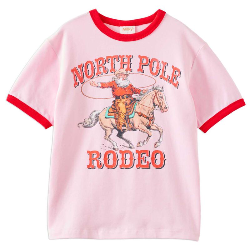 Milky Rodeo Santa Tee 2-7Y image number 0