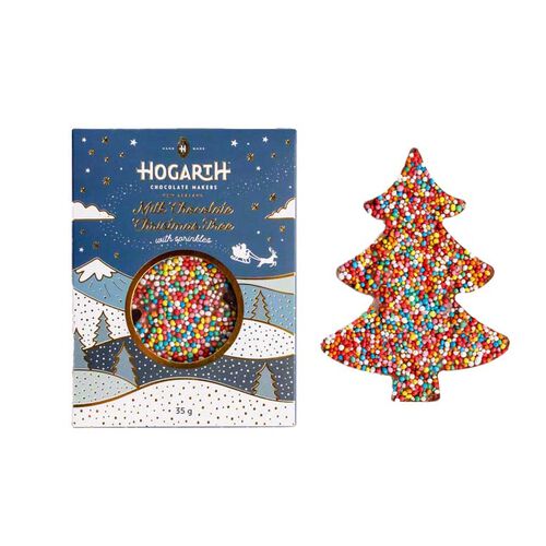 Hogarth Milk Chocolate Christmas Tree with Sprinkles 35g