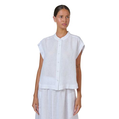 Naturals By O & J White Linen Top