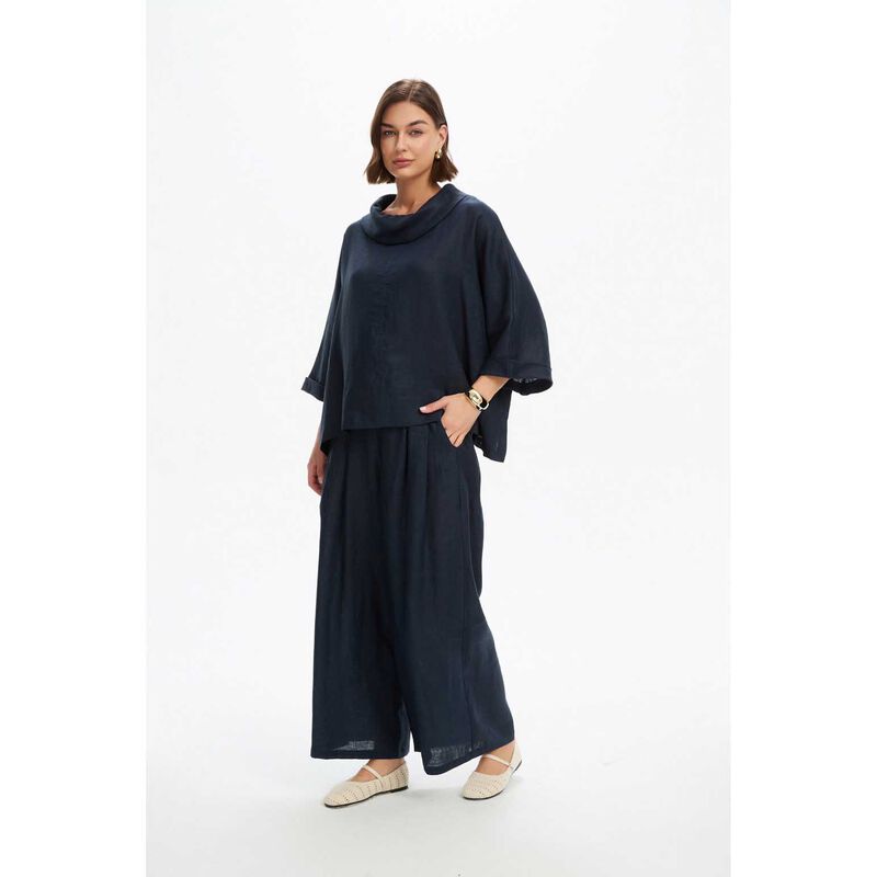 TIRELLI Funnel Neck Boxy Top image number 11