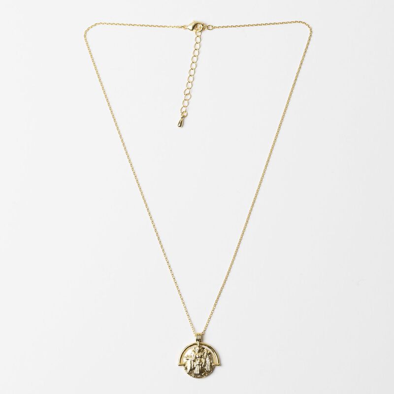 Stella + Gemma Necklace Gold Angel Pendant image number 1