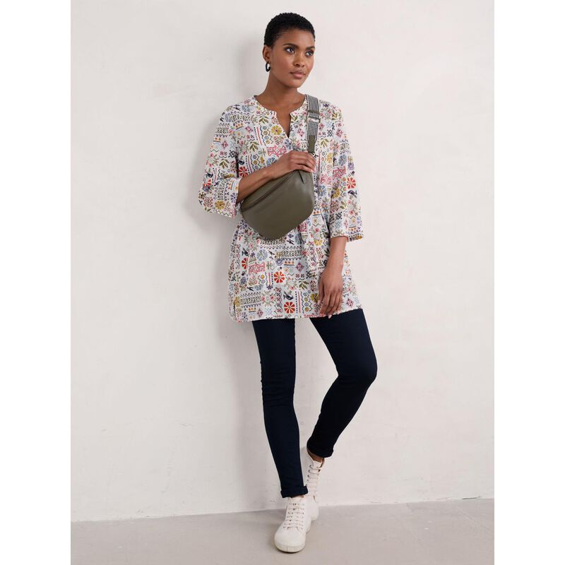 Seasalt Cornwall Aventurier Tunic Marigold Woodblock Maritime image number 3