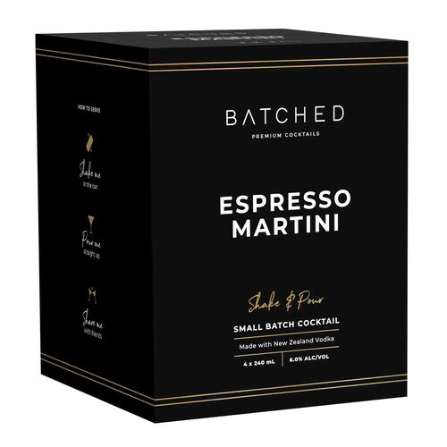 Batched Espresso Martini 6% 4 x 240ml