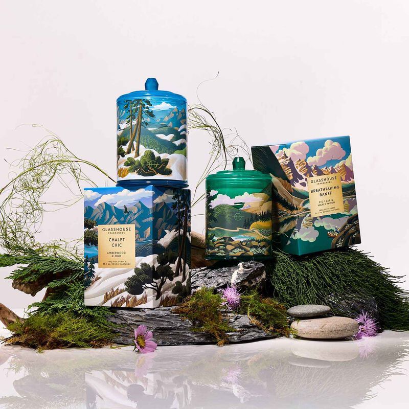 Glasshouse Fragrances Chalet Chic Soy Candle 380g image number 1