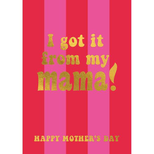 Image Gallery Mama Text Mother's Day Card