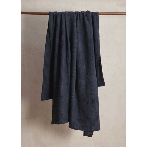 MM Linen Ansel Throw 150x200 - Navy
