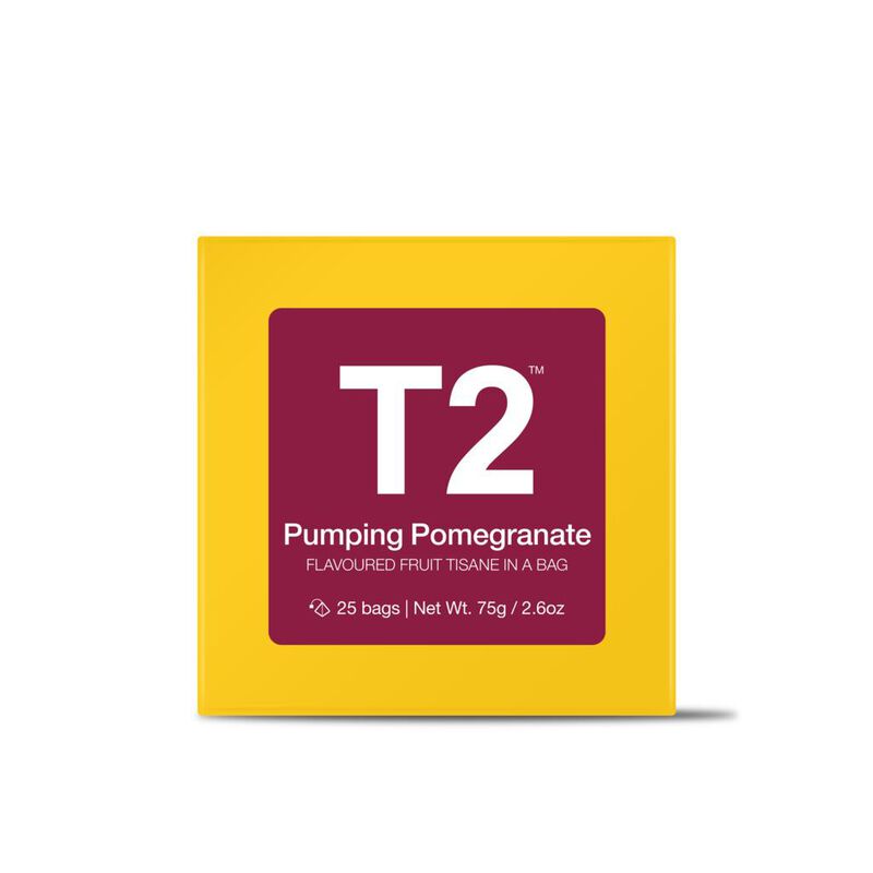 T2 Pumping Pomegranate Tea Bag Cube 25 Pack image number 0