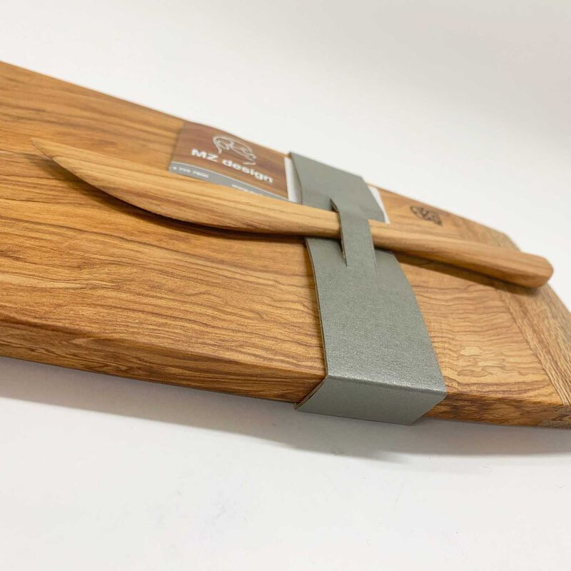 MZ Design Waka Pate Cheese Board With Knife Large - Rimu image number 1