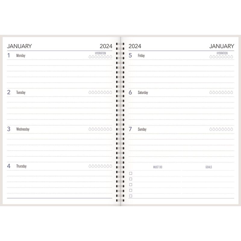 Collins Diary A53 Cities Wiro PP With Note Pad Even Year image number 1