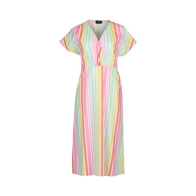 Vassalli Drop Shoulder Dress With Wrap Bodice And Side Pockets image number 2
