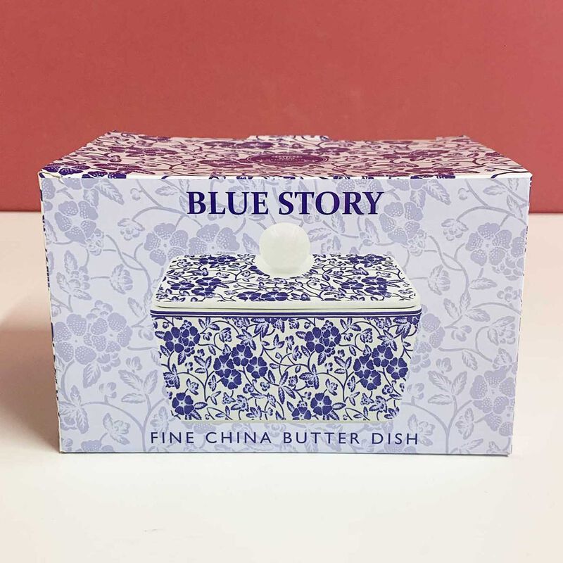 Dyme Bone China Butter Dish - Blue Story image number 2