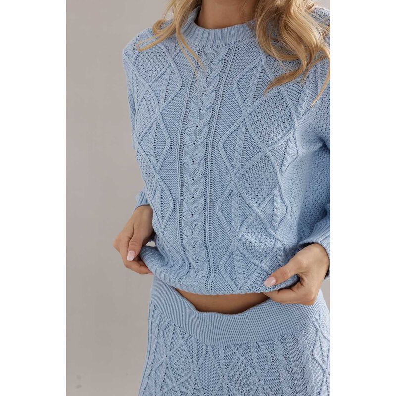 Caitlin Crisp Cotton Cable Knit Jumper image number 2