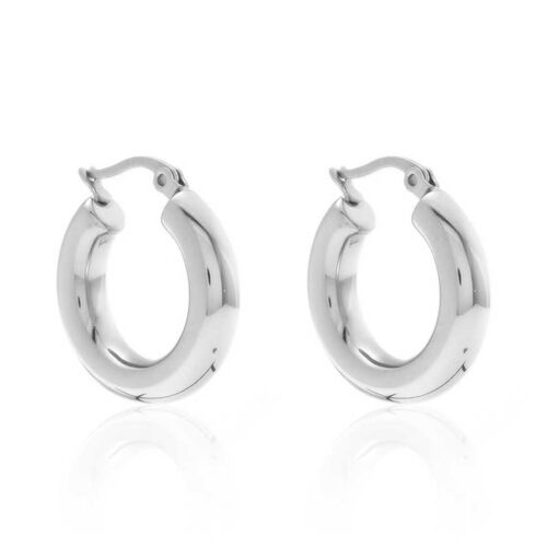 Silk & Steel Halo Hoop Earrings Medium