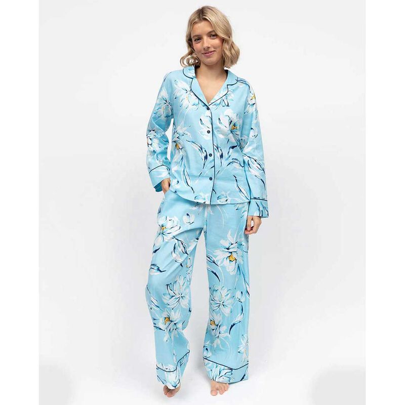 Cyberjammies Madelyn Floral Print Wide Leg Pyjama Bottoms image number 2