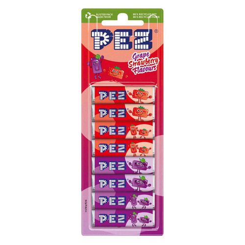 PEZ Strawberry & Grape Refills 68g