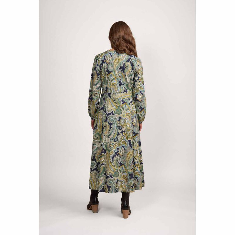 Vassalli Long Sleeve V Neck Dress image number 1