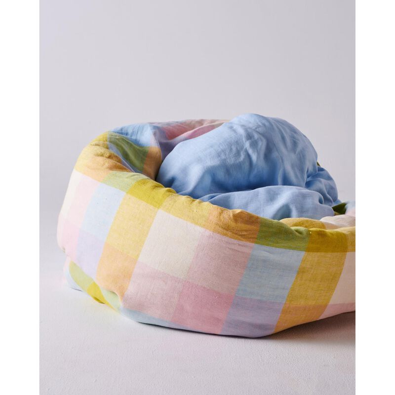 Kip&Co Corfu Tartan Linen Quilt Cover Queen image number 1