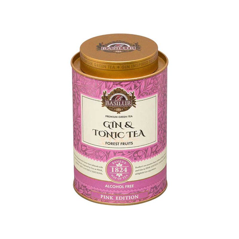 Basilur Gin & Tonic Forest Fruits Pink Tin Loose Leaf Green Tea 75g image number 2