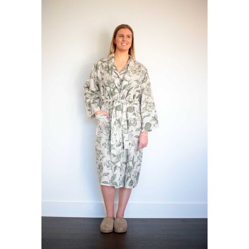 MM Linen Botanical Linen Robe