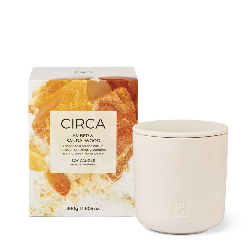 CIRCA Amber & Sandalwood Soy Candle 300g image number 0