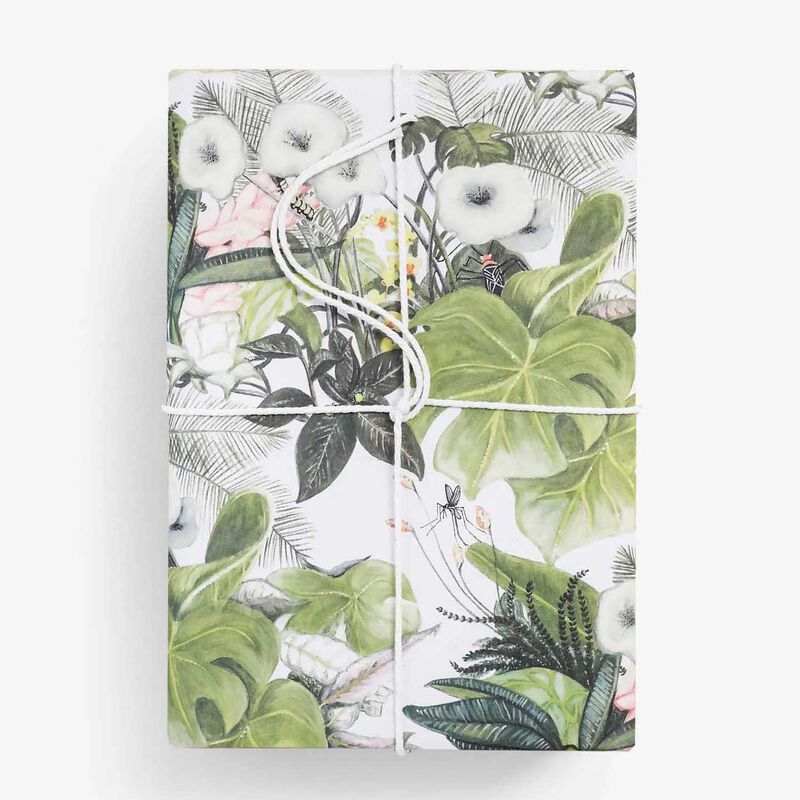 Father Rabbit Stationery Botanical Jungle Wrapping Paper image number 1