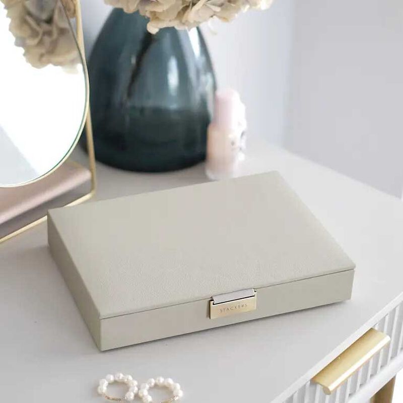 Stackers Classic Jewellery Box Lidded - Oatmeal image number 1