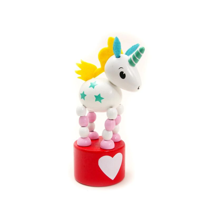 House of Marbles Wooden Magic Unicorn Press-Up image number 0